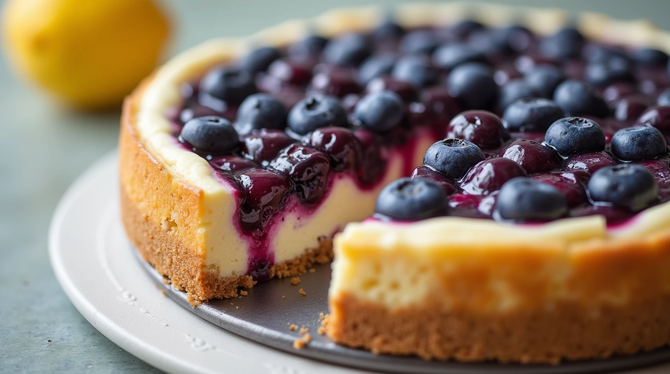 lemon blueberry cheesecake