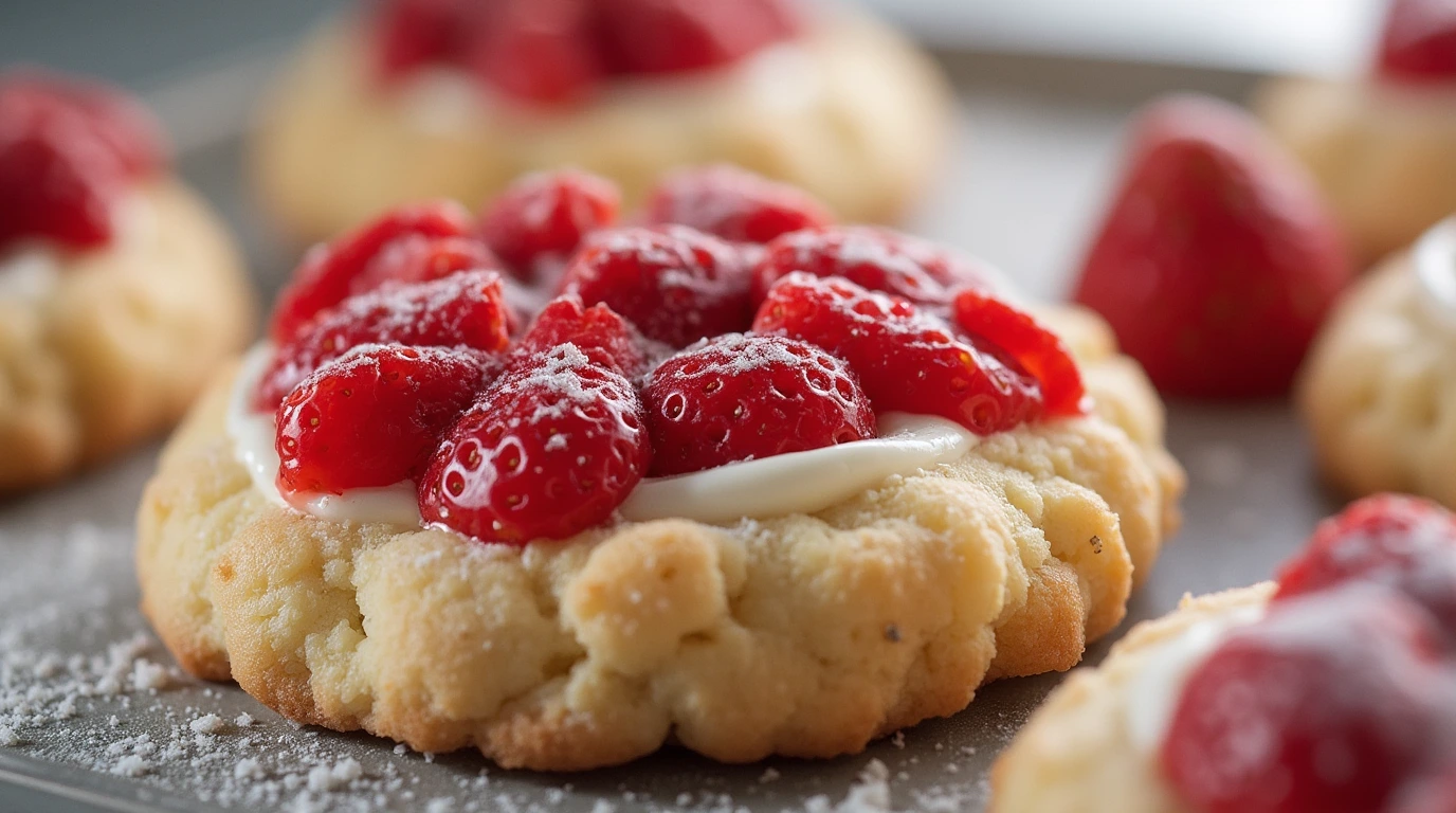 Strawberry cheesecake cookies