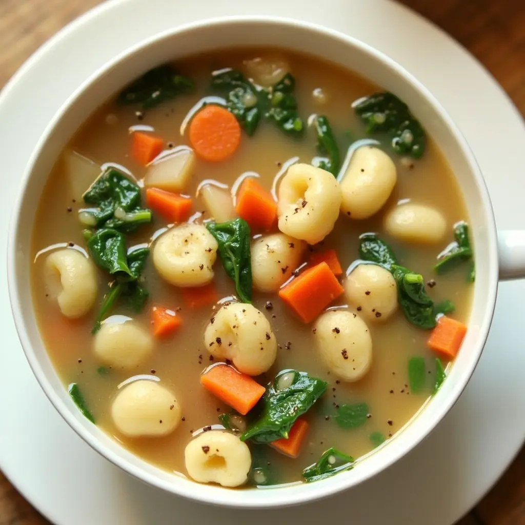 Chicken gnocchi soup